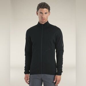 Icebreaker Black Full-Zip Performance Fleece Jacket